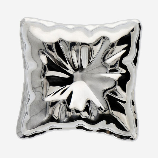 Decorative ceramic silver pillow dish