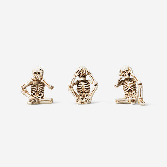 Decoratieve skeletapen - 3 stuks