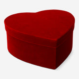 Bordeaux velvet heart gift box from Flying Tiger Copenhagen, 17x19 cm, designed for office or gift storage.