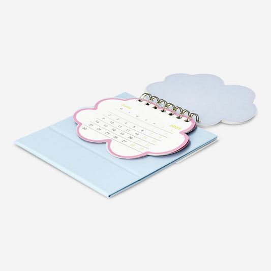 Desk Calendar with Cloud - English