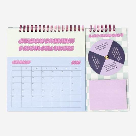 Desk Calendar with Monthly Tasks - Italian