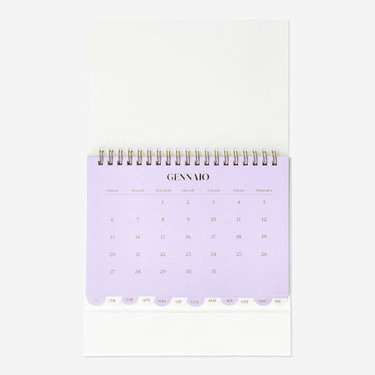 Desk Calendar with Spiral - Italian