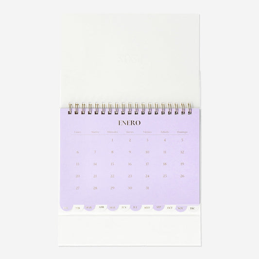 Desk Calendar with Spiral - Spanish