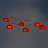 Flying Tiger Copenhagen Halloween pumpkin string lights for home decor, featuring festive orange pumpkin-shaped bulbs.