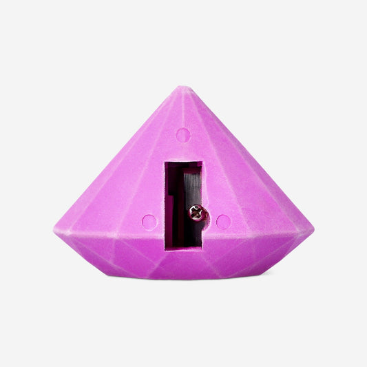 Diamond eraser with pencil sharpener