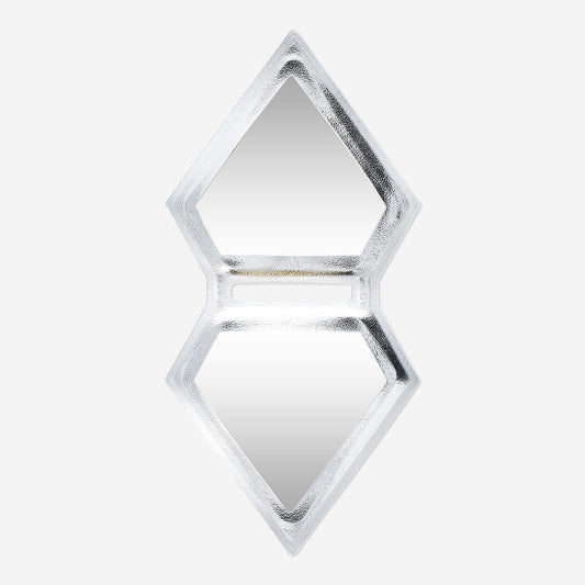 Miroir de poche en forme de diamant