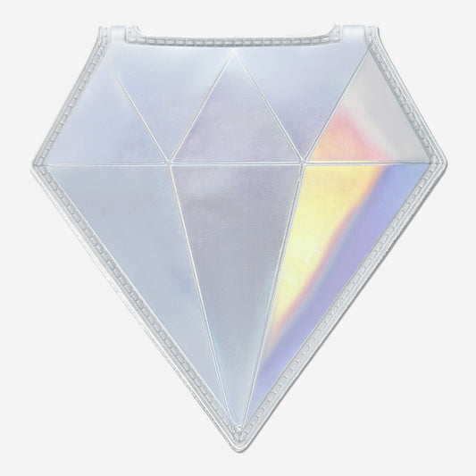 Miroir de poche en forme de diamant