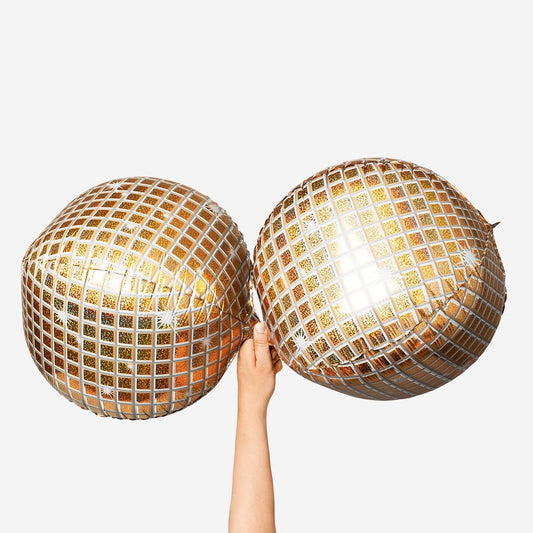 Disco ball foil balloons - 3 pcs