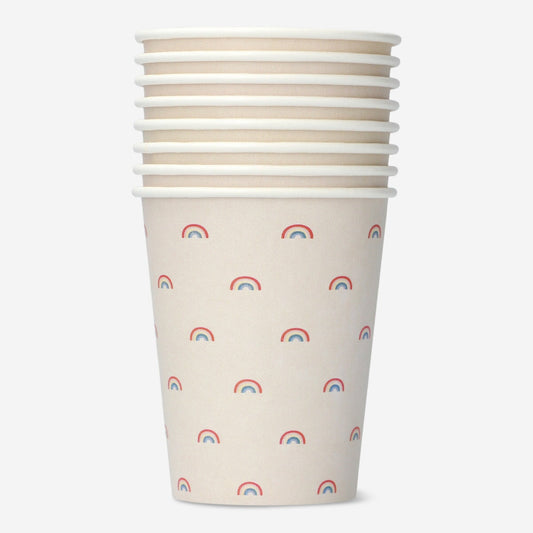 Disposable paper cups. 8 pcs