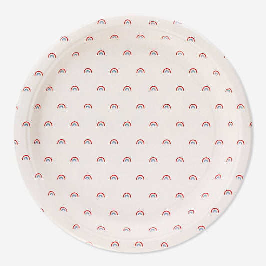 Disposable paper plates. 8 pcs