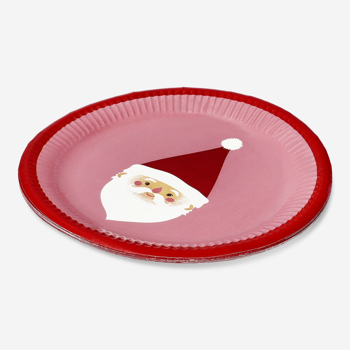 Disposable Paper Plates with Santa - 8 pcs Party Flying Tiger Copenhagen 