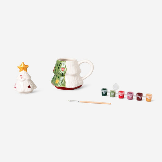 DIY Navidad Taza Árbol con pintura