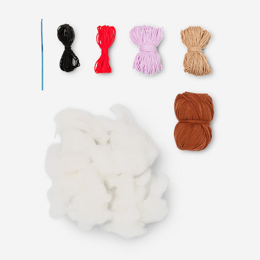 DIY crochet sausage dog kit