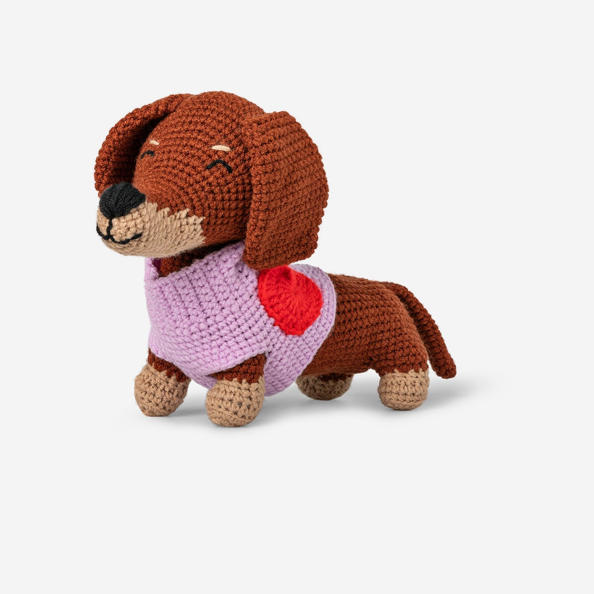 DIY crochet sausage dog kit Hobby Flying Tiger Copenhagen 