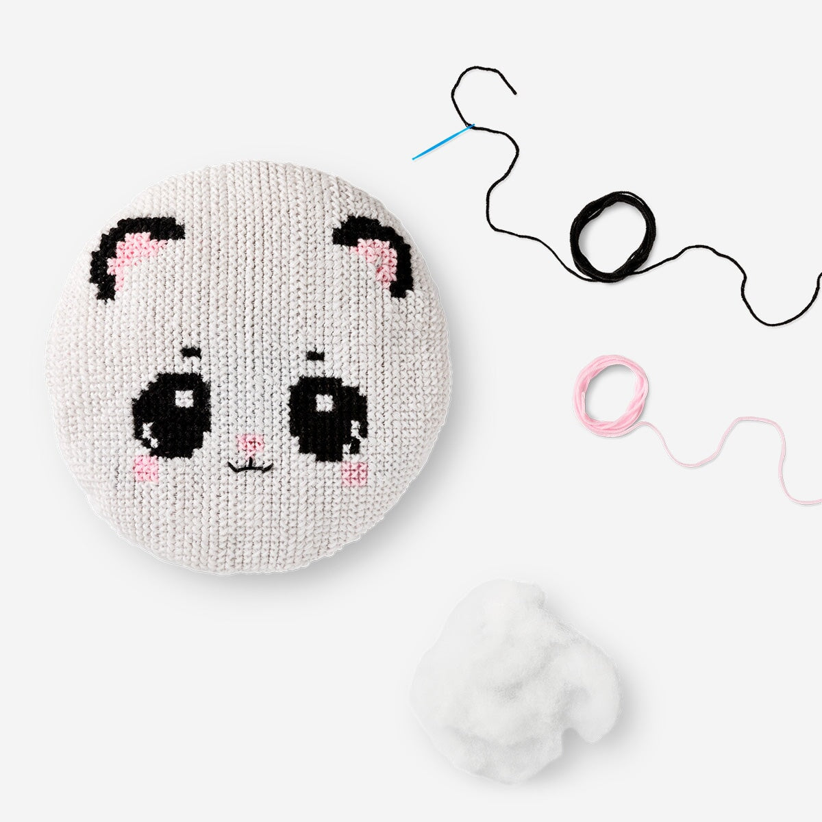 DIY cross stitch panda pillow Hobby Flying Tiger Copenhagen 