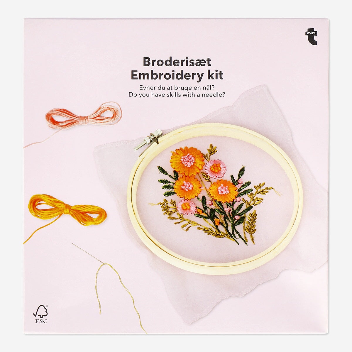 DIY embroidery flowers kit Hobby Flying Tiger Copenhagen 