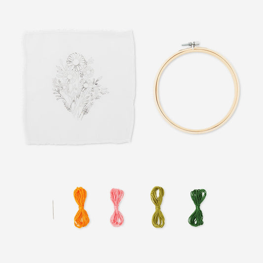 DIY broderi blomster kit