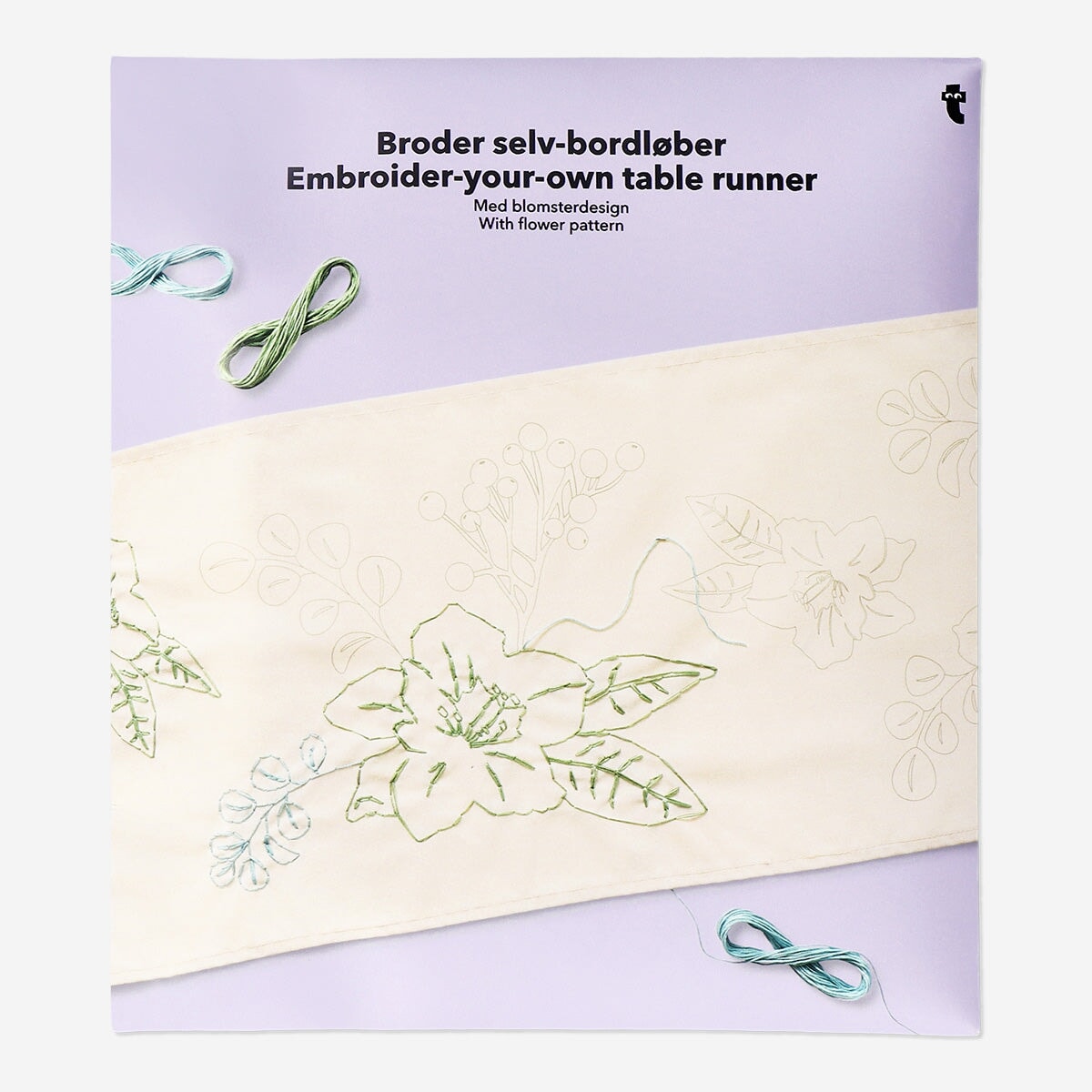 DIY Embroidery Table Runner Hobby Flying Tiger Copenhagen 