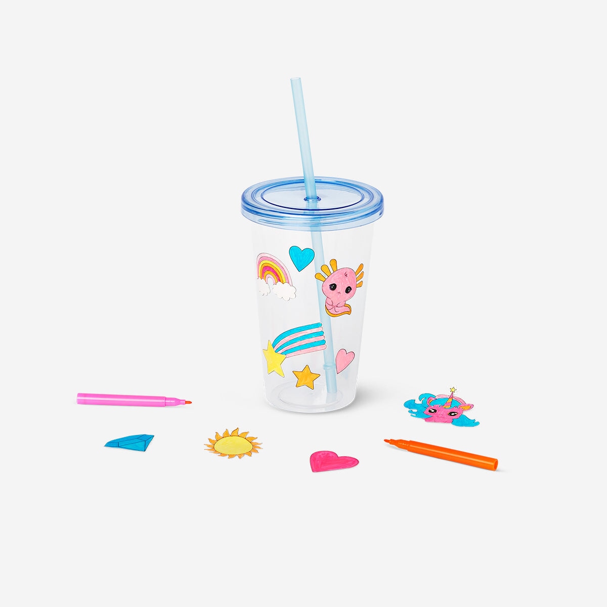 DIY portable cup with markers and stickers Hobby Flying Tiger Copenhagen 