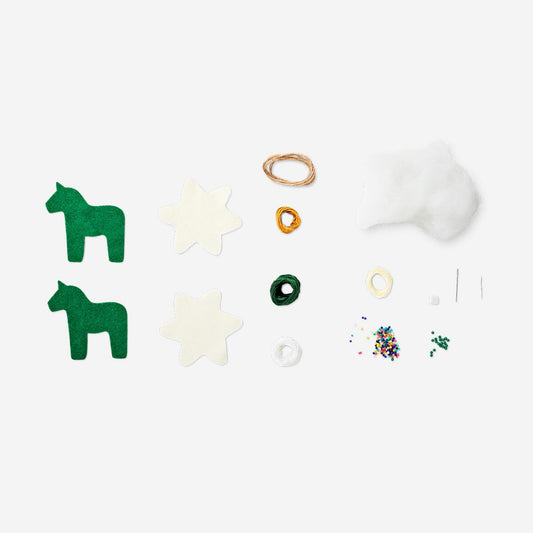 DIY sewn ornaments with beads