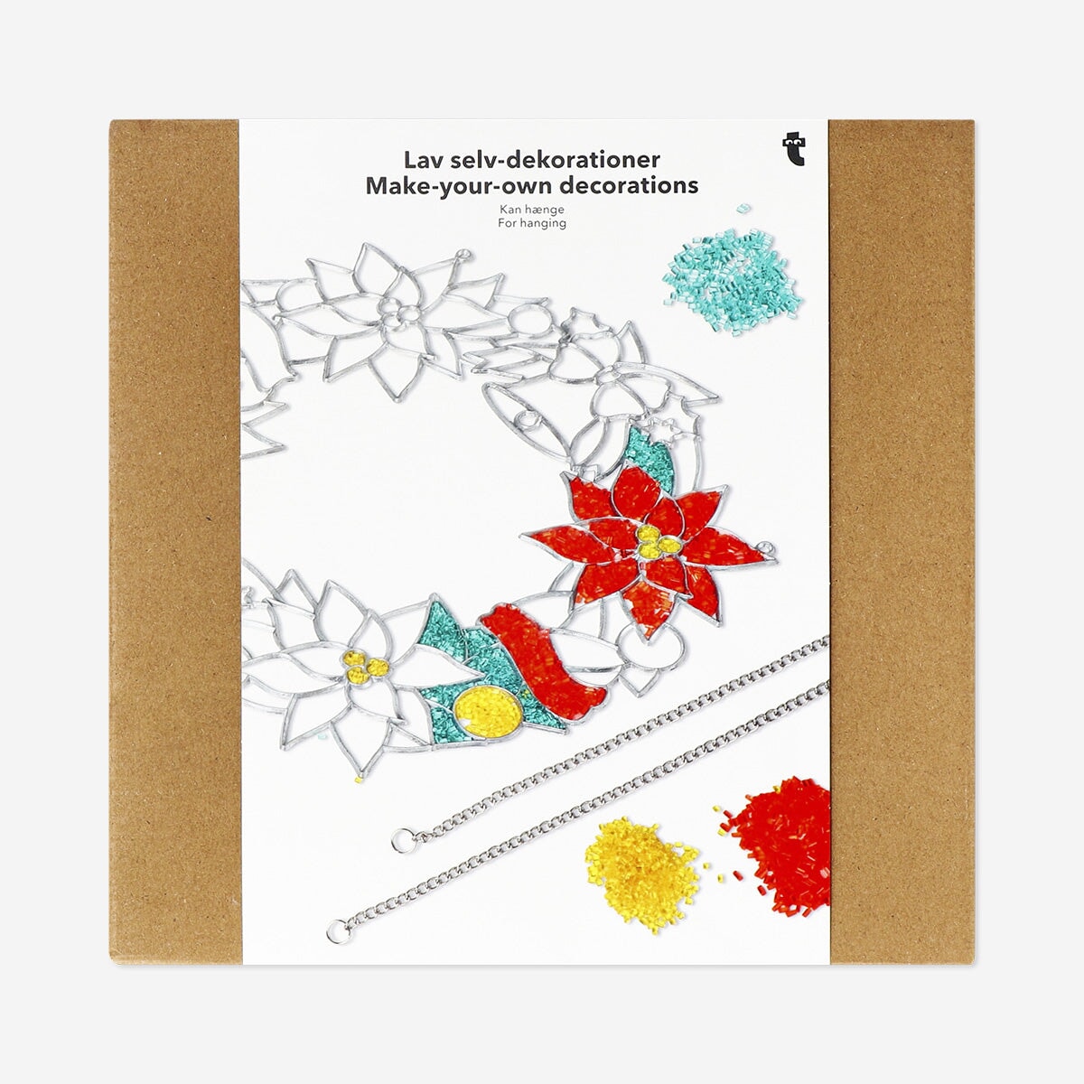 DIY stained glass hanging wreath Hobby Flying Tiger Copenhagen 