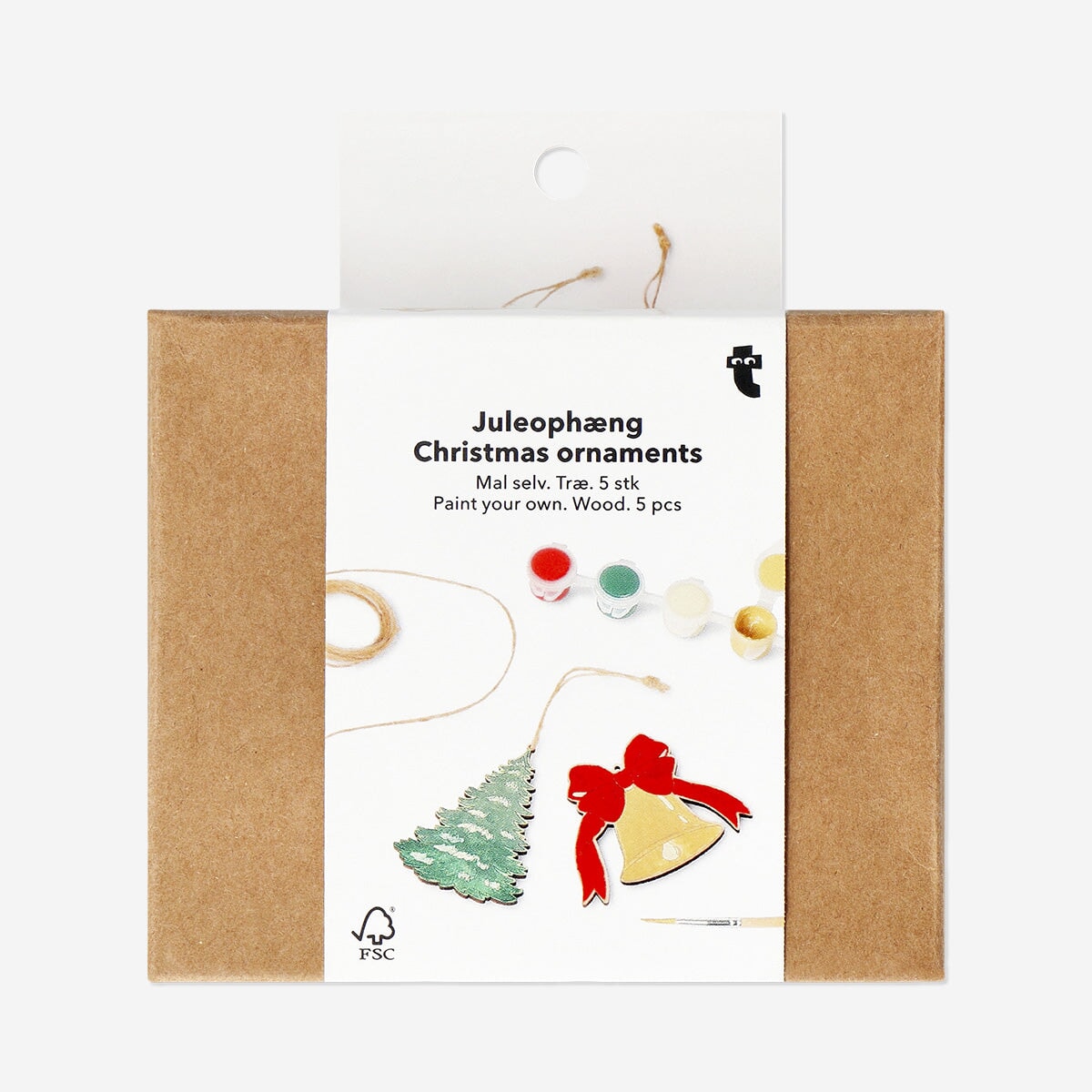 DIY wooden Christmas ornaments - 5 pcs Hobby Flying Tiger Copenhagen 