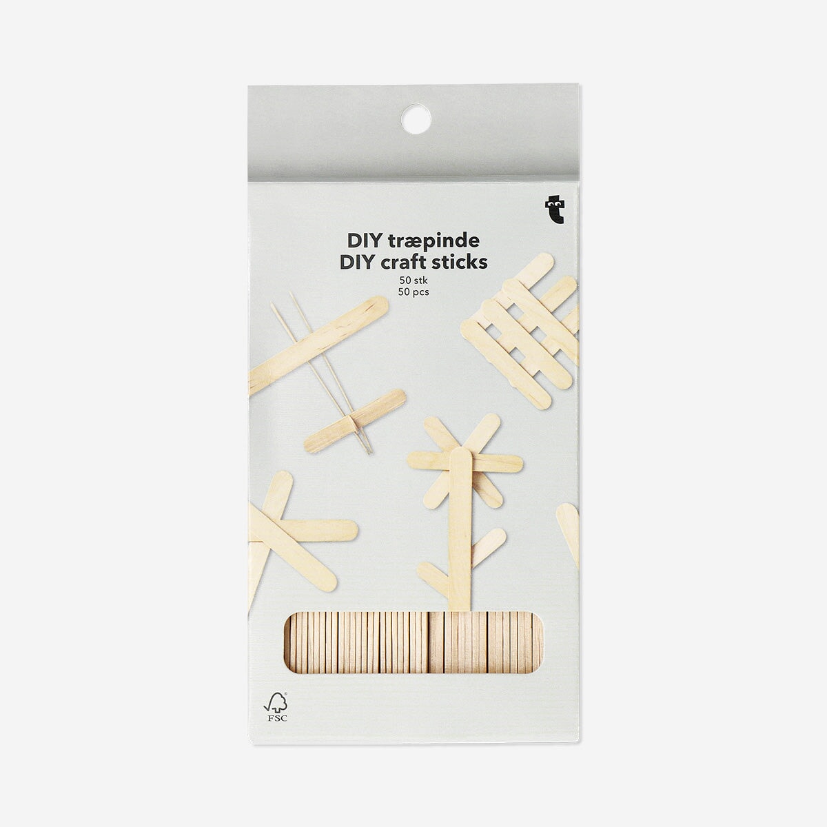 DIY wooden craft sticks - 50 pcs Hobby Flying Tiger Copenhagen 