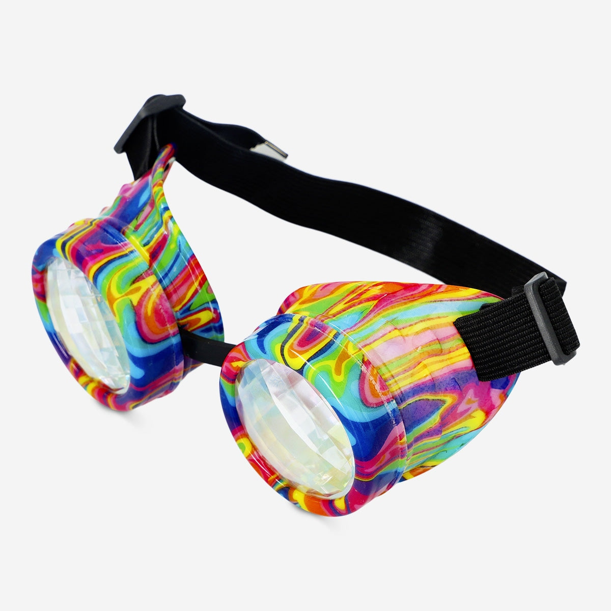 wow flying tiger goggles Multi Coloured Dizzy Glasses – Fun Party Accessory & Festival Wear – Flying Tiger Copenhagen