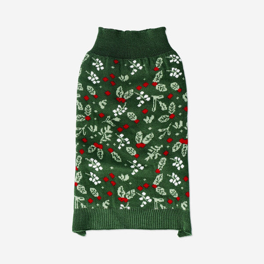 Dog sweater - Holly print
