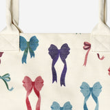 Drawstring tote bag with bow print Textile Flying Tiger Copenhagen 
