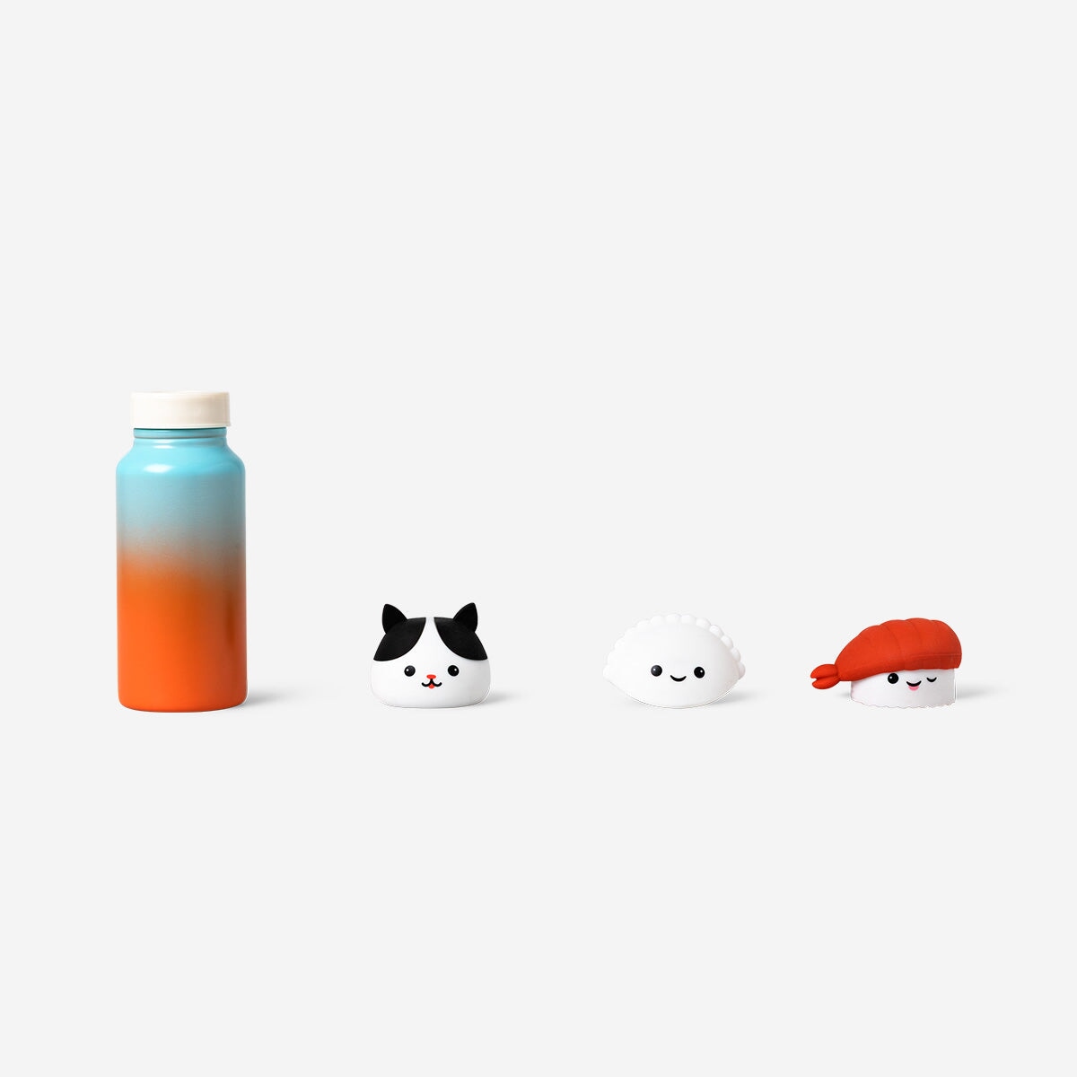 Drinking bottle with cute toppers for lid - 450 ml Kitchen Flying Tiger Copenhagen 