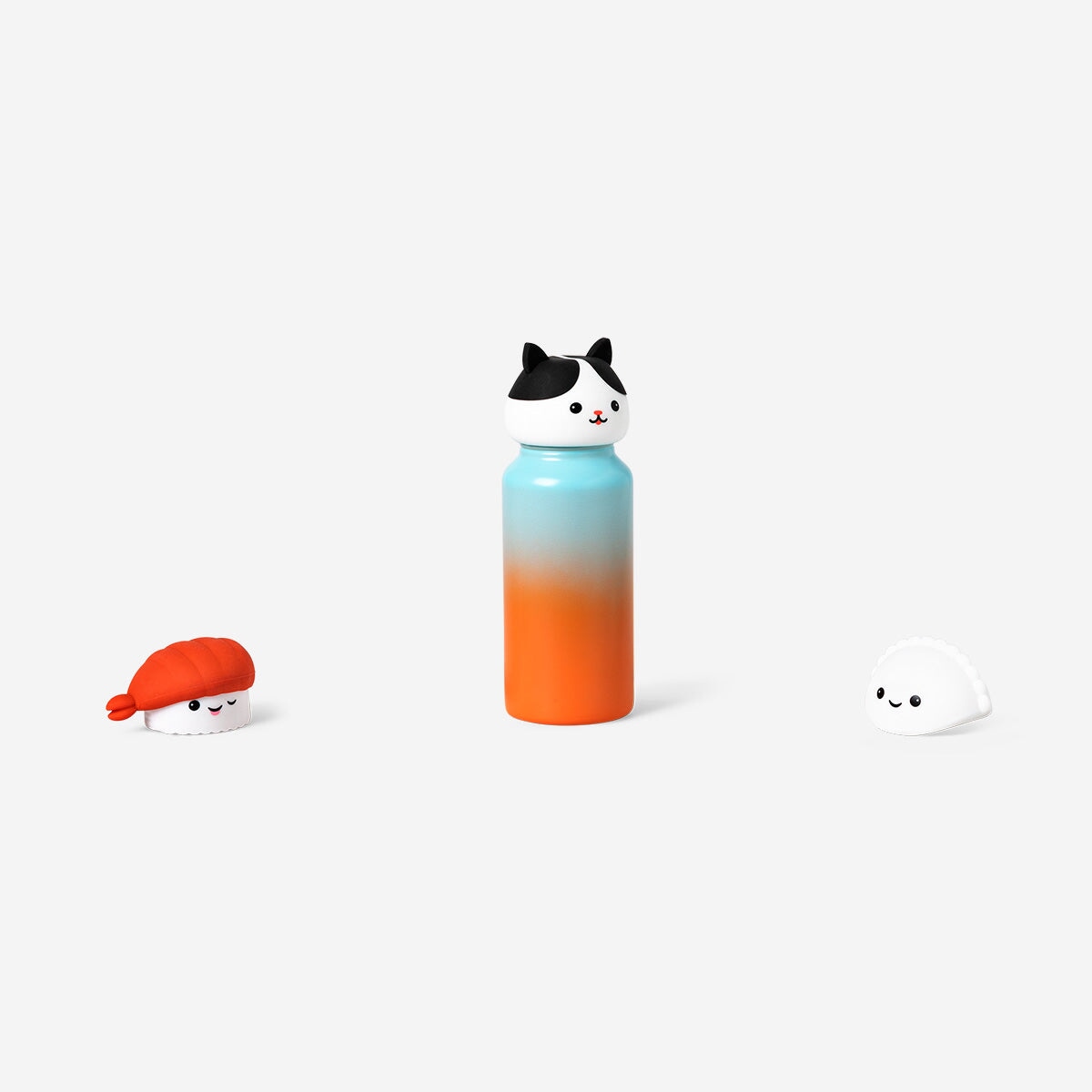 Drinking bottle with cute toppers for lid - 450 ml Kitchen Flying Tiger Copenhagen 