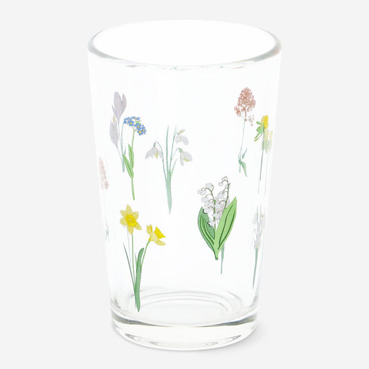 Flower drinking glass
