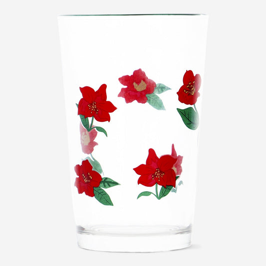 Drinking glass with Christmas flower - 220 ml