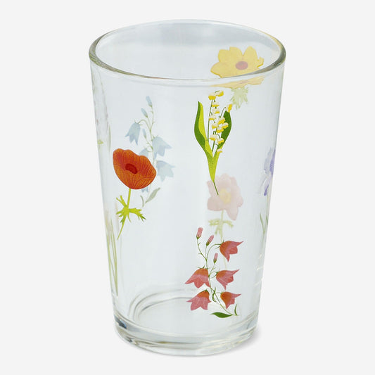 Drikkeglas med blomster - 220 ml