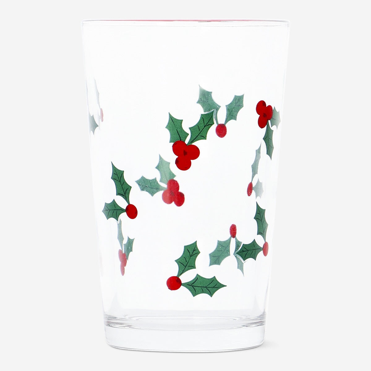 Drinking Glass with Holly Pattern Kitchen Flying Tiger Copenhagen 