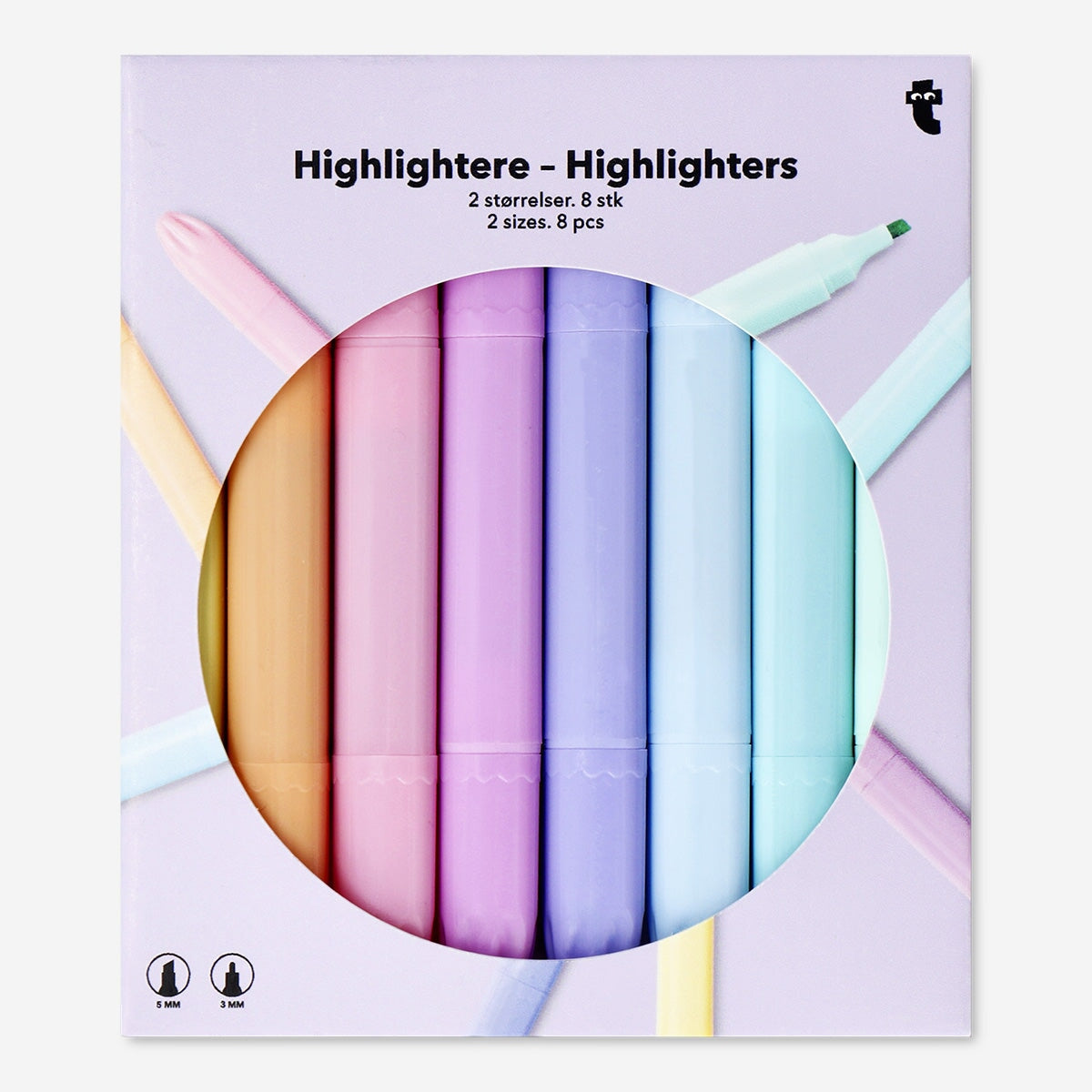 Dual tip highlighters - 8 pcs Office Flying Tiger Copenhagen 