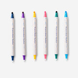 Dual tip pens with fineliners and dotting markers - 6 pcs Office Flying Tiger Copenhagen 