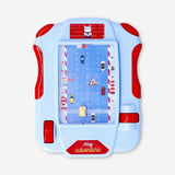 Mini car racing game by Flying Tiger Copenhagen, featuring colorful racing cars and a compact gaming setup.