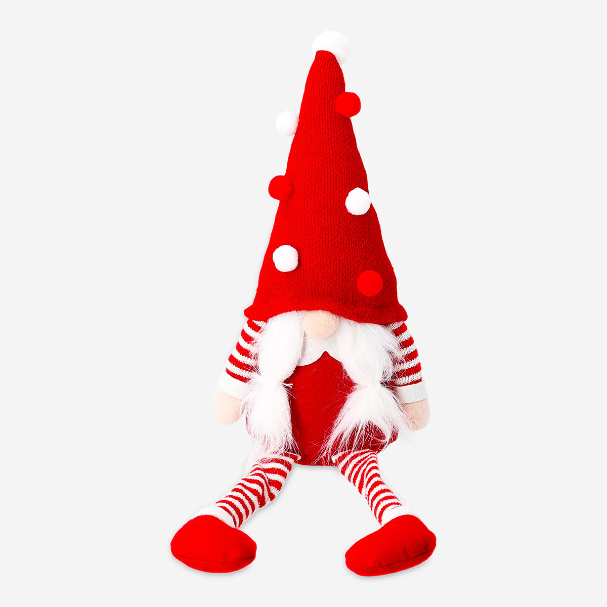 Flying Tiger Copenhagen Christmas elf girl with long legs, 40 cm, festive home decor figure, colorful holiday character display.