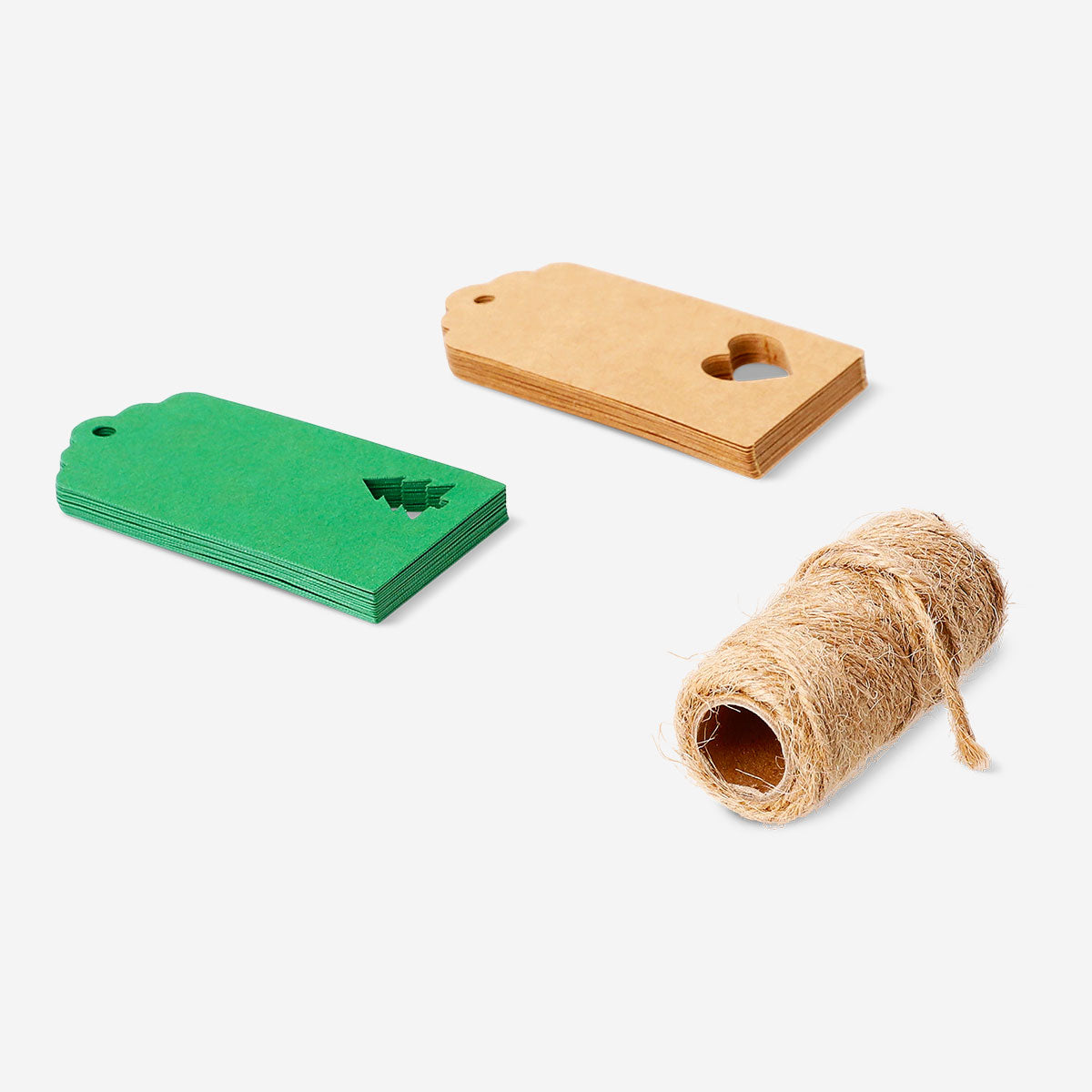 Office gift decoration set in green with paper banners and decorative accents by Flying Tiger Copenhagen.