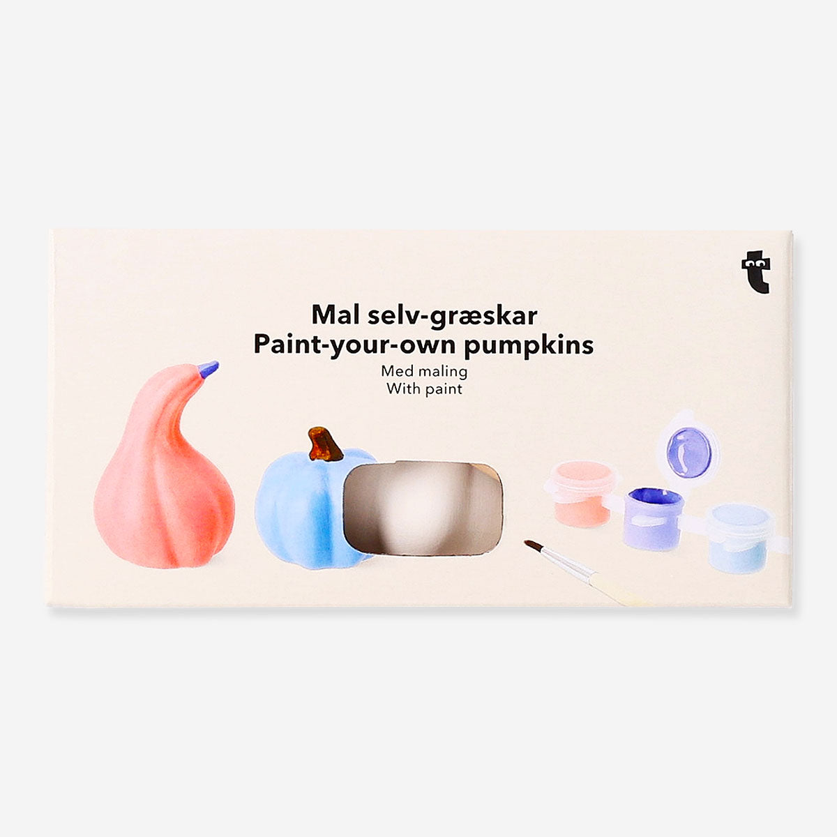 Set of three DIY decorative ceramic pumpkins by Flying Tiger Copenhagen, perfect for crafting and seasonal home decor.