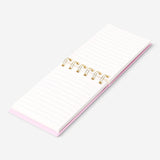Spiral bound office notepad with a vase icon design, featuring white pages and colorful cover, by Flying Tiger Copenhagen