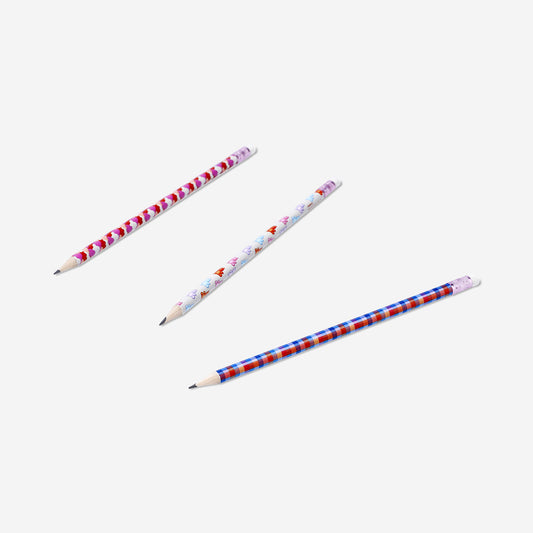 Pencils with print - 3 pcs