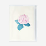 A5 hydrangea notebook with zip pocket