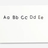 Colorful alphabet sticker pack from Flying Tiger Copenhagen, featuring various letter designs for crafting and decorating.