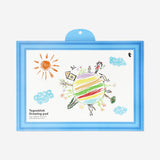 A4 drawing pad with blue picture frame