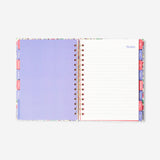 Floral study planner from Flying Tiger Copenhagen featuring colorful floral cover for organizing academic schedules.