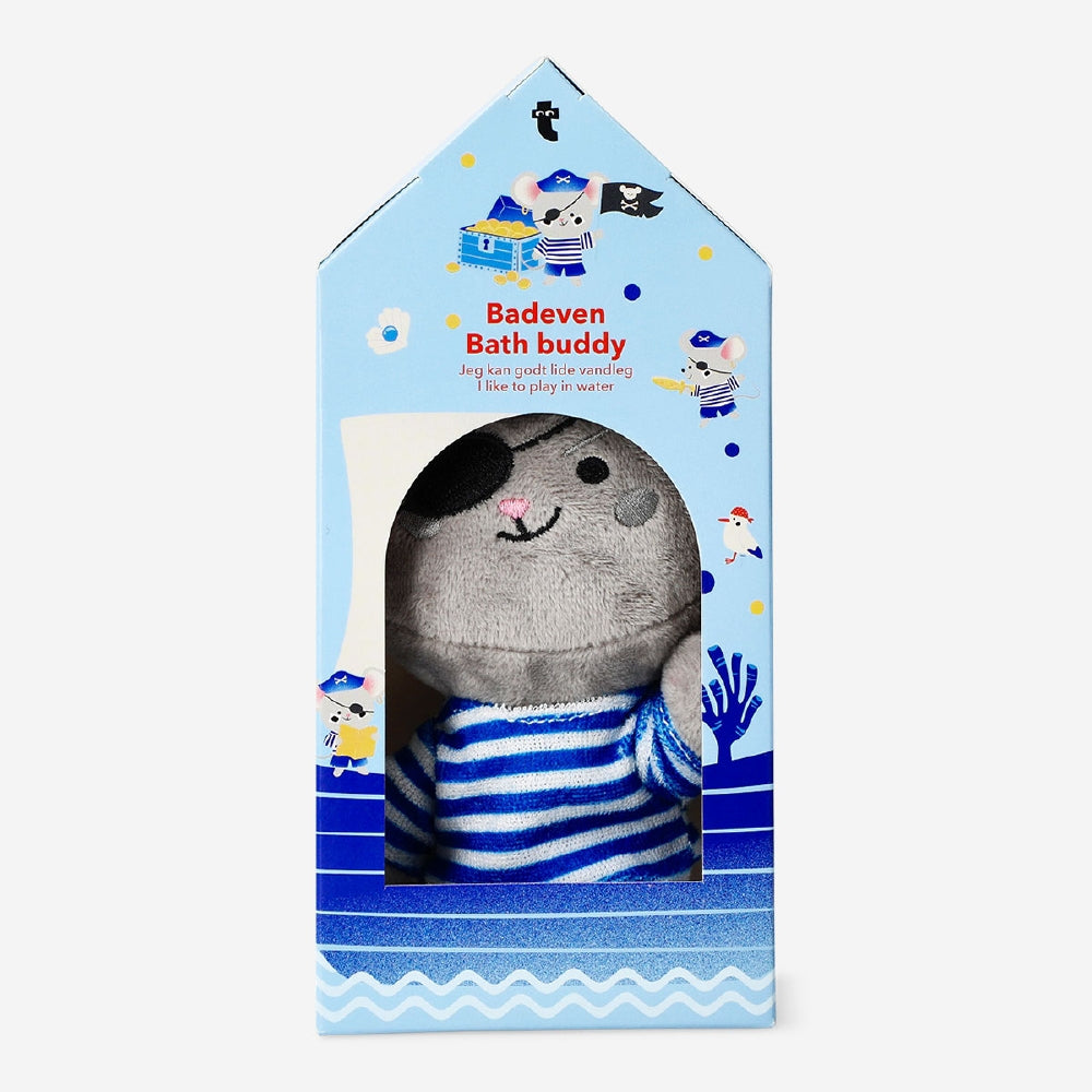 Flying Tiger Copenhagen Pirate Mouse Bath Buddy toy with a cute pirate design for children in the tub.