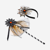 Kids' Spider Web Hairband with Wand for Halloween party by Flying Tiger Copenhagen, featuring a spooky spider web design.